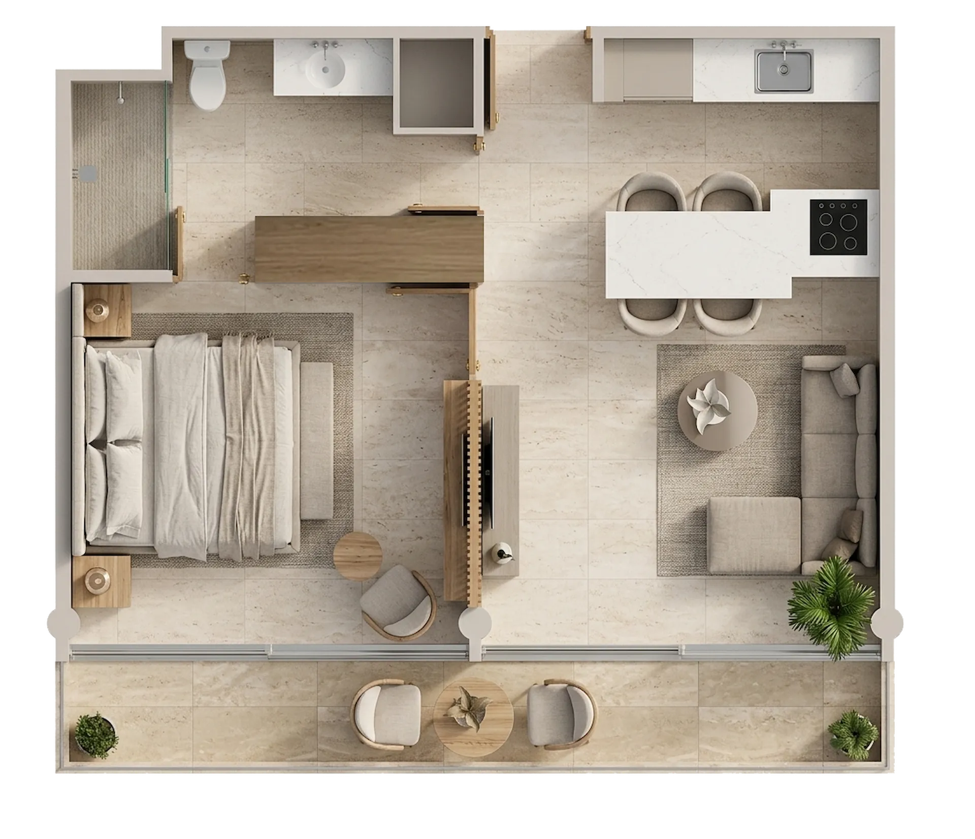 One 50 · 3D Floorplan